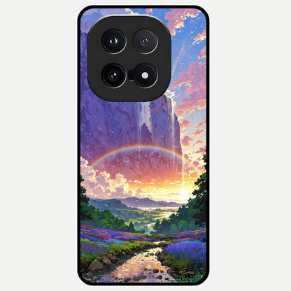  Rainbow Valley Dream Glass Case for iQOO 15 back cover – full design glossy printed glass finish
