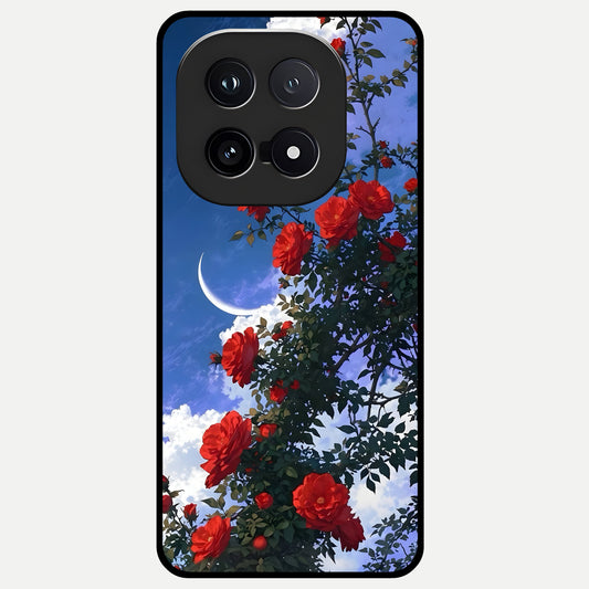  Rose Drift Flowers Glass Case for iQOO 15 back cover – full design glossy printed glass finish