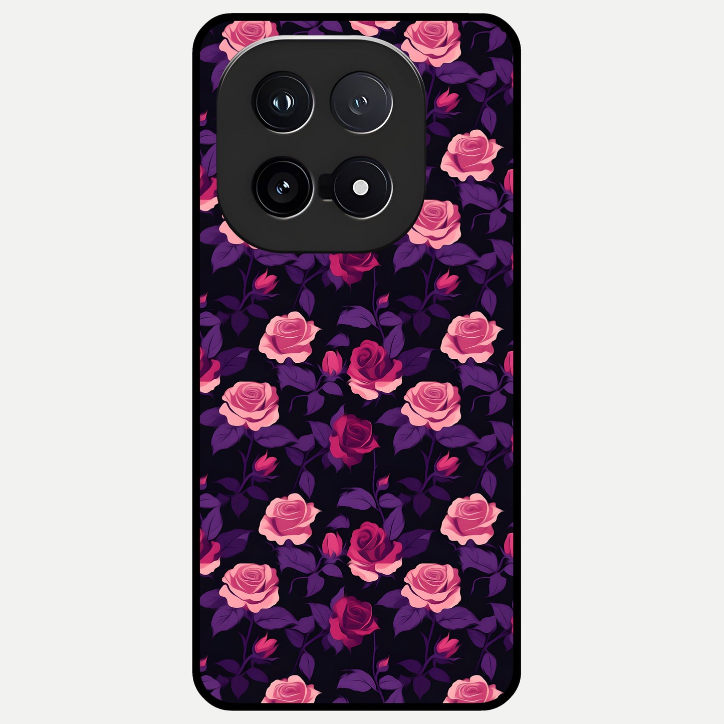  Rose Garden Twilight Glass Case for iQOO 15 back cover – full design glossy printed glass finish