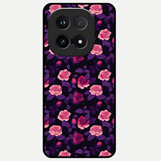  Rose Garden Twilight Glass Case for iQOO 15 back cover – full design glossy printed glass finish