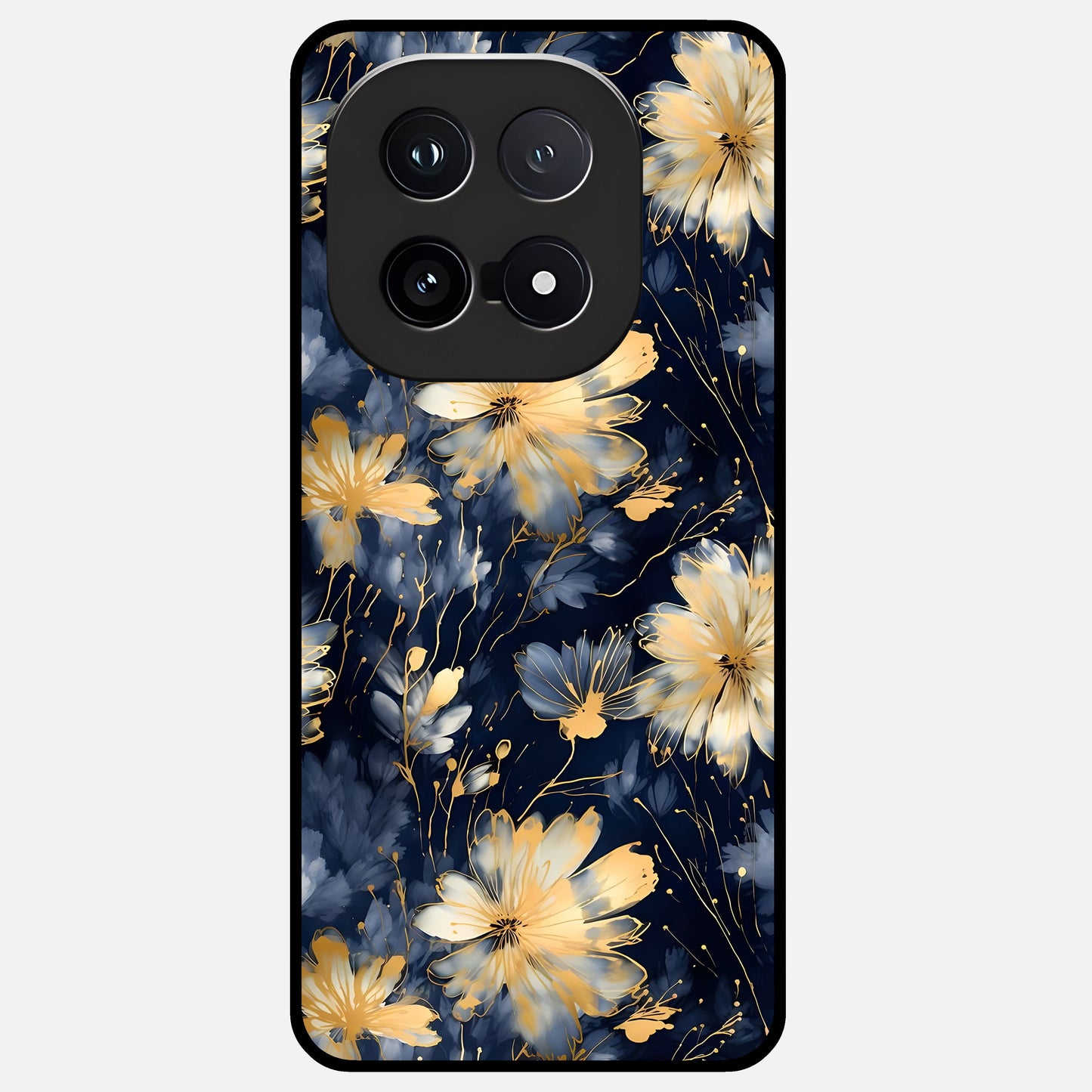  Royal Petal Dream Glass Case for iQOO 15 back cover – full design glossy printed glass finish