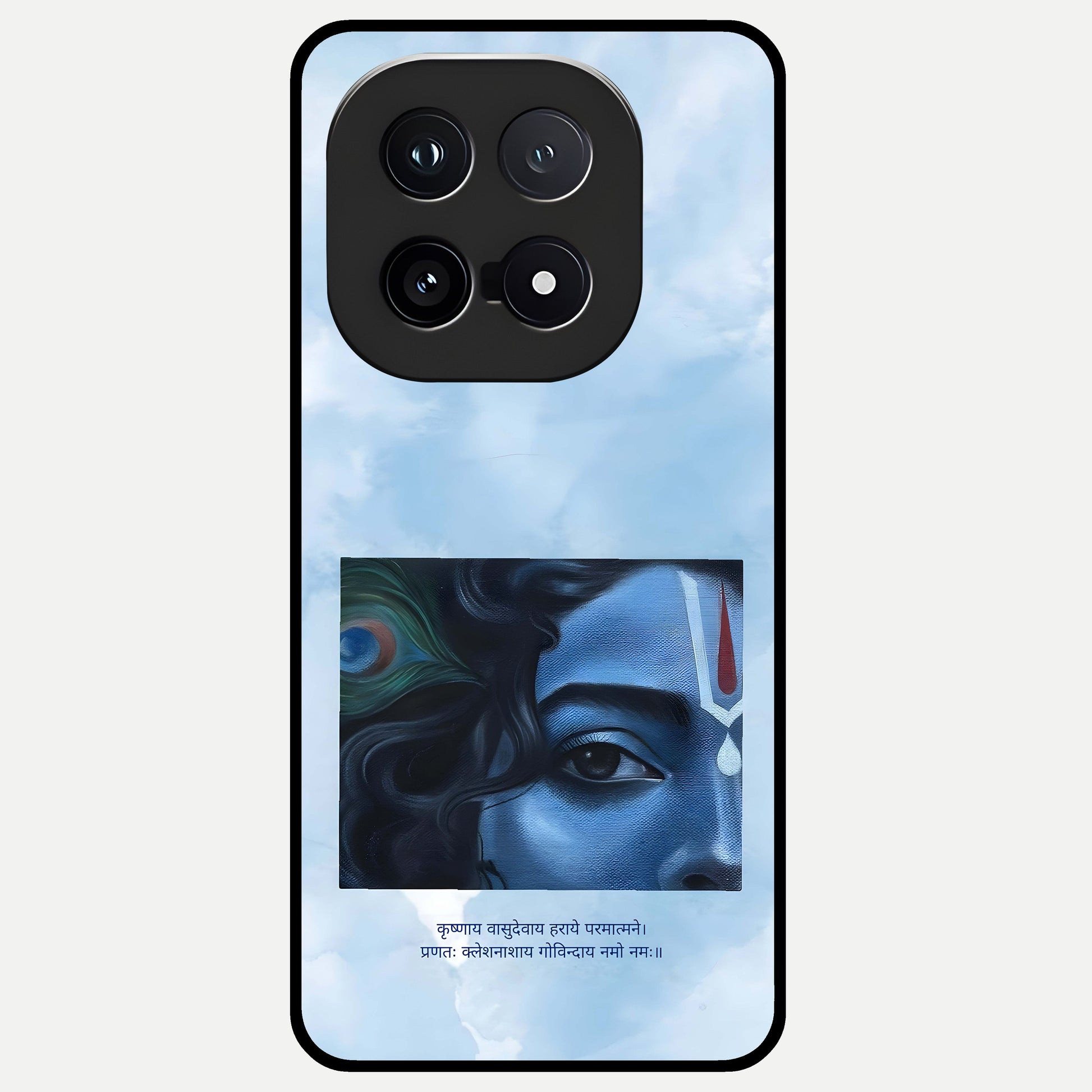 Spiritual Krishna Glass Case for iQOO 15 back cover – full design glossy printed glass finish