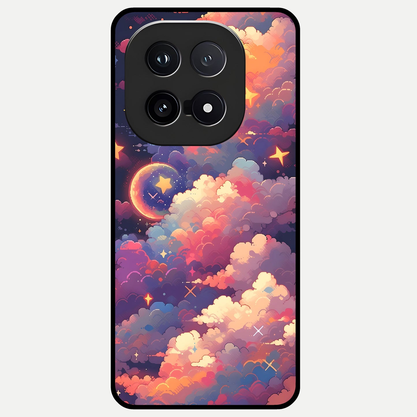  Starlit Dream Clouds Glass Case for iQOO 15 back cover – full design glossy printed glass finish
