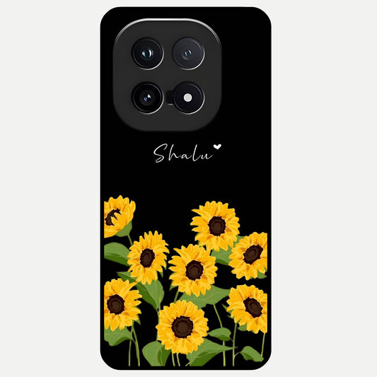  Sunflower Sky Bloom Glass Case for iQOO 15 back cover – full design glossy printed glass finish