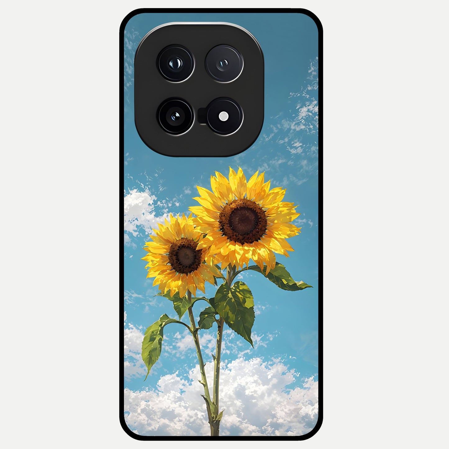  Sunlit Daisy Glow Glass Case for iQOO 15 back cover – full design glossy printed glass finish