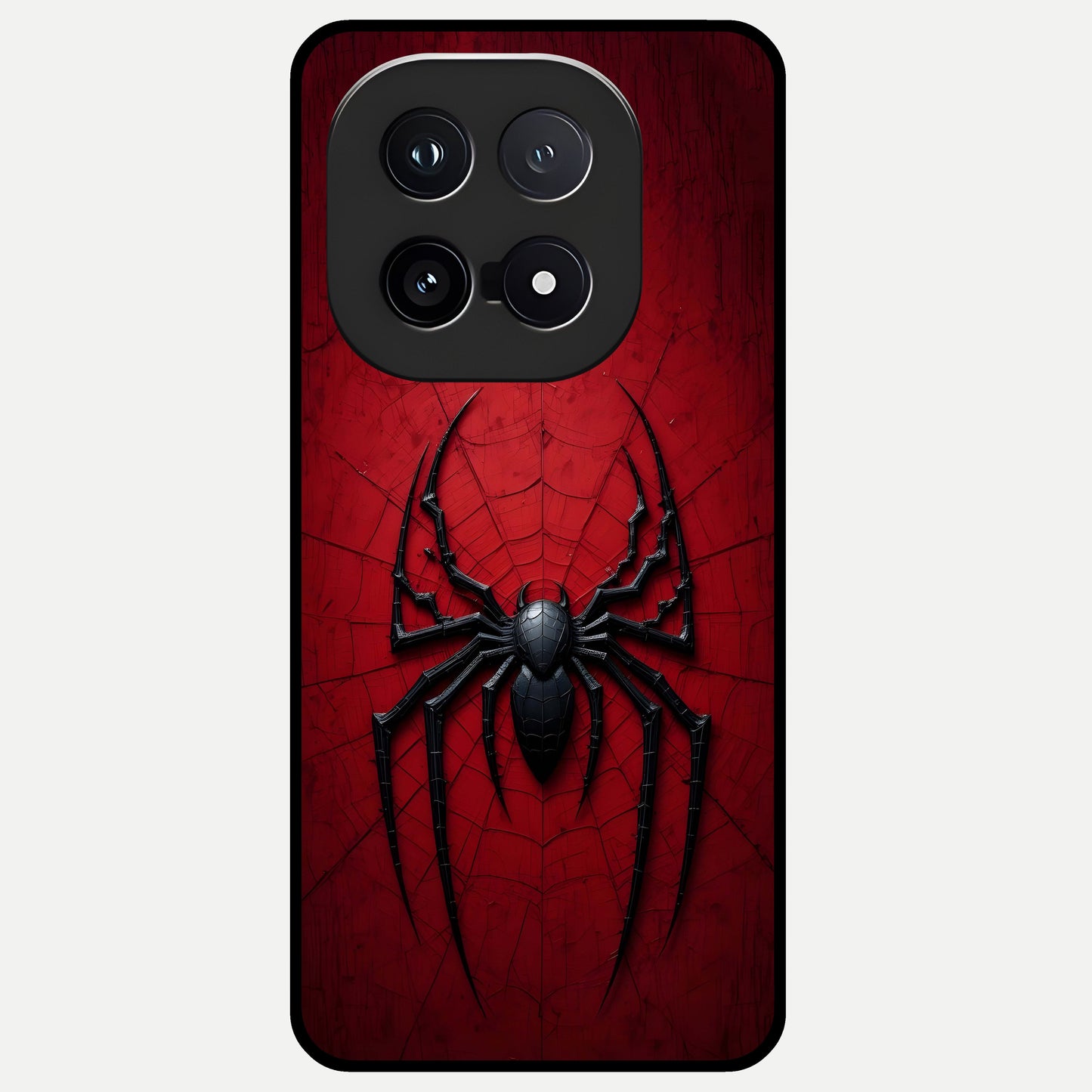  Superhero Web Emblem Glass Case for iQOO 15 back cover – full design glossy printed glass finish