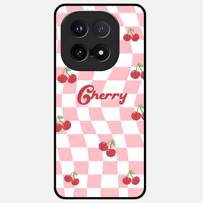  Sweet Cherry Vibes Glass Case for iQOO 15 back cover – full design glossy printed glass finish