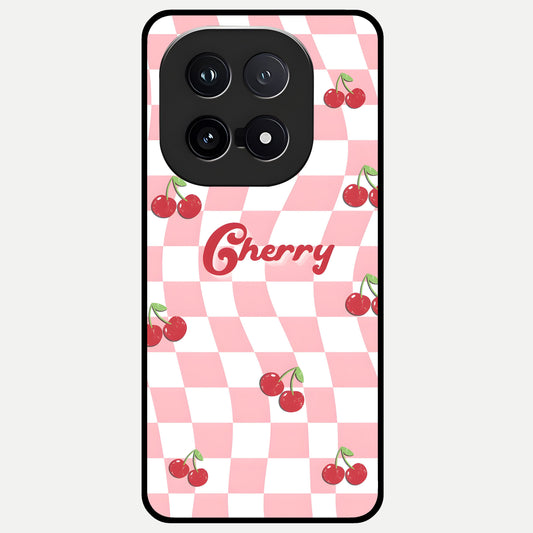  Sweet Cherry Vibes Glass Case for iQOO 15 back cover – full design glossy printed glass finish