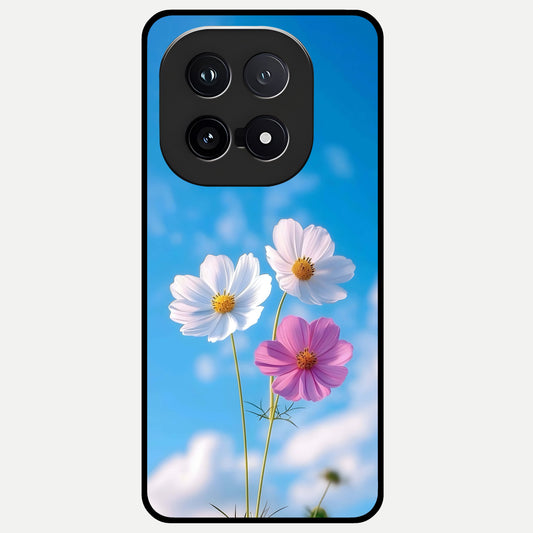  Tripple Flowers With Sky Glass Case for iQOO 15 back cover – full design glossy printed glass finish