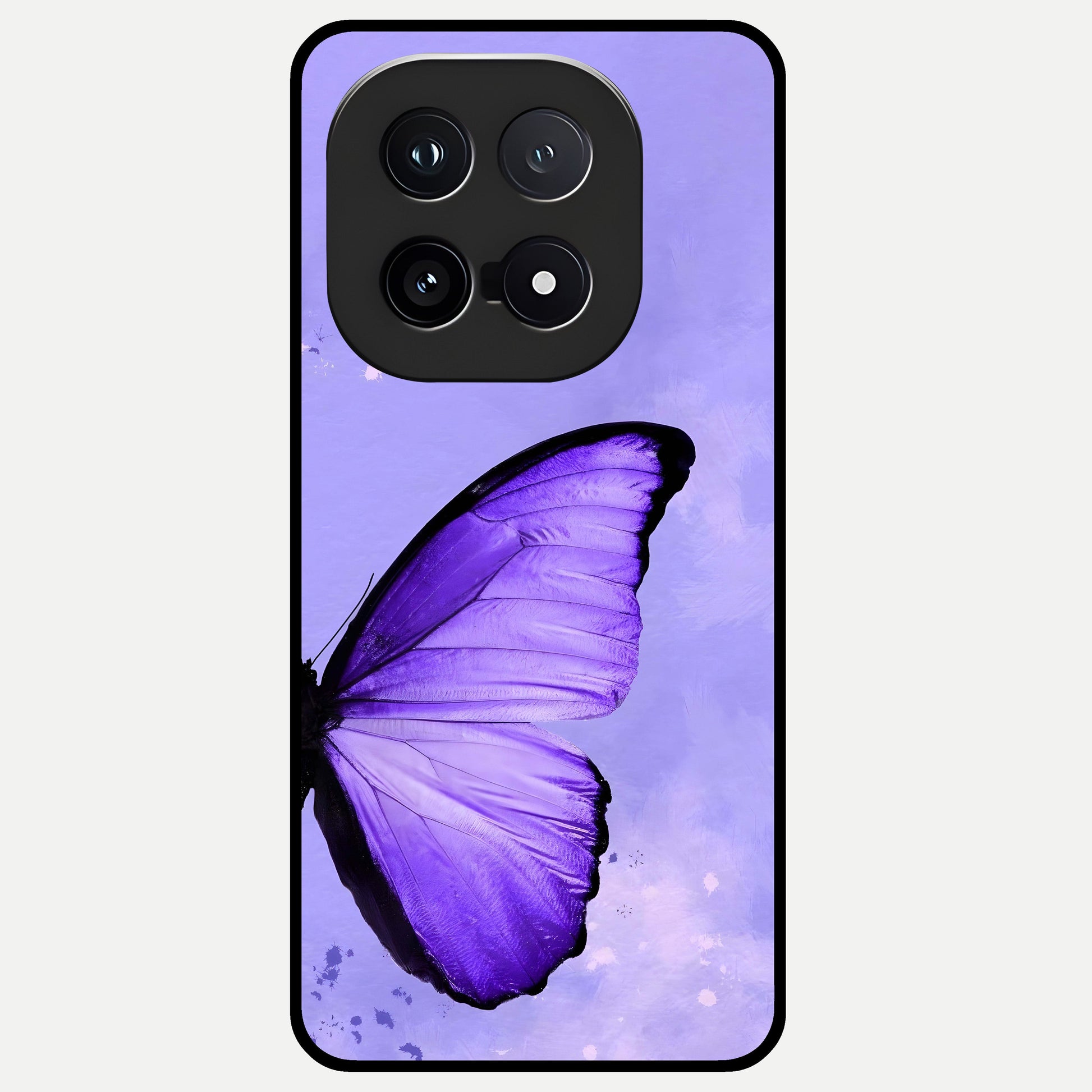  Violet Dream Wing Glass Case for iQOO 15 back cover – full design glossy printed glass finish
