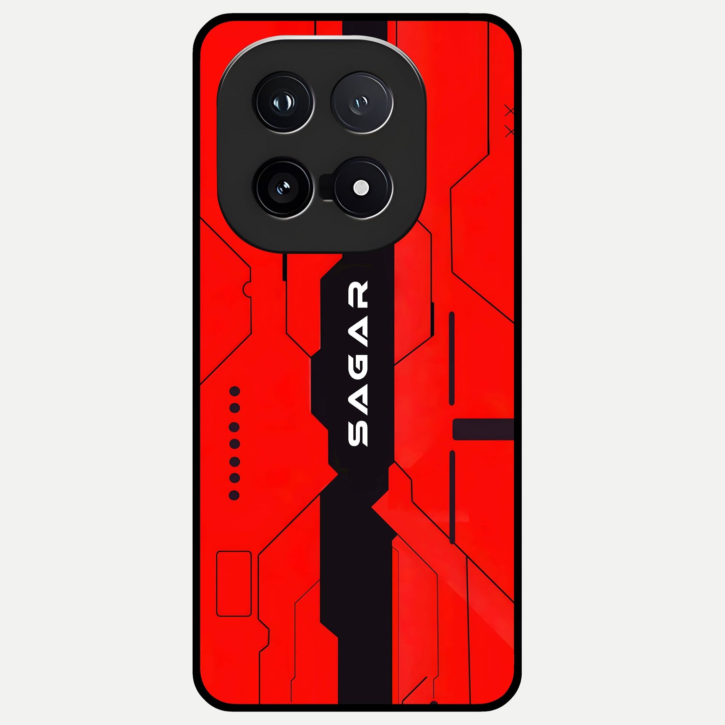  Voltage Rise CYBERPUNK Custom Name Glass Case for iQOO 15 back cover – personalized glossy printed glass finish