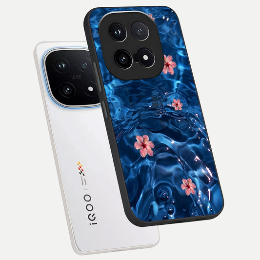  Bloom Thread Art phone case for iQOO 15 showing premium glass back cover with detailed artwork