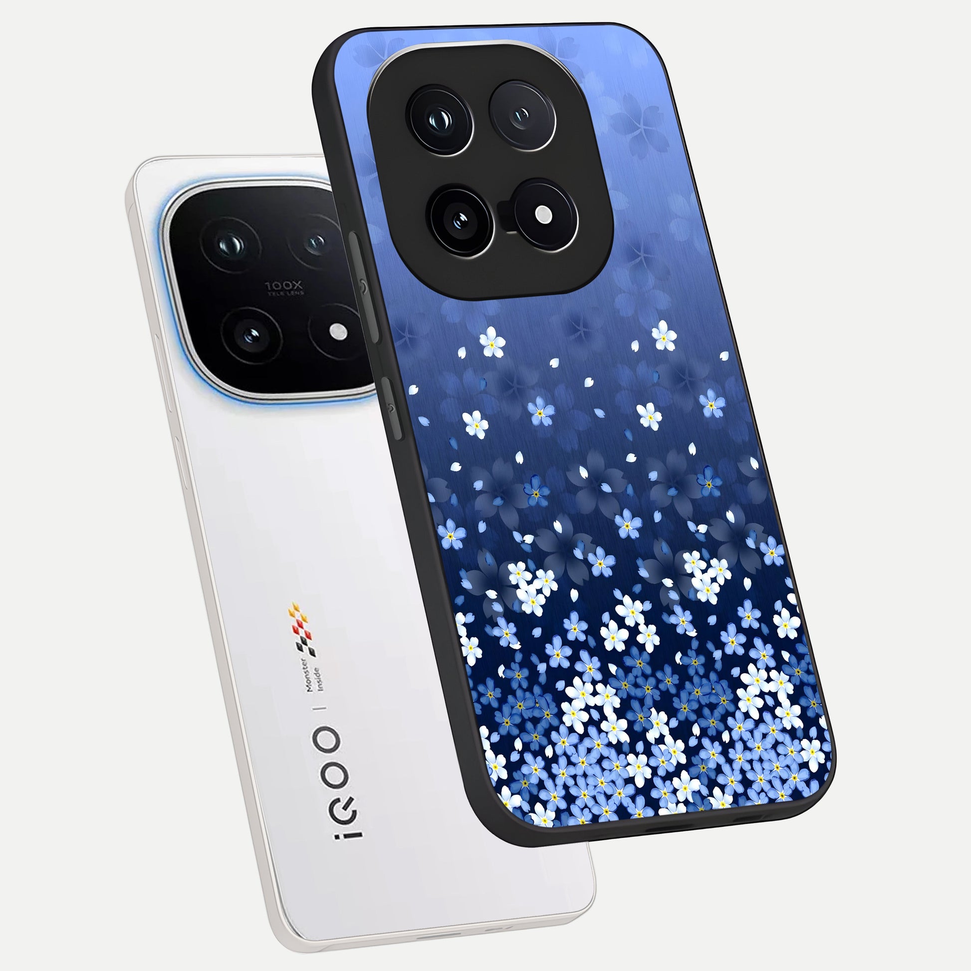  Blue Starry phone case for iQOO 15 showing premium glass back cover with detailed artwork