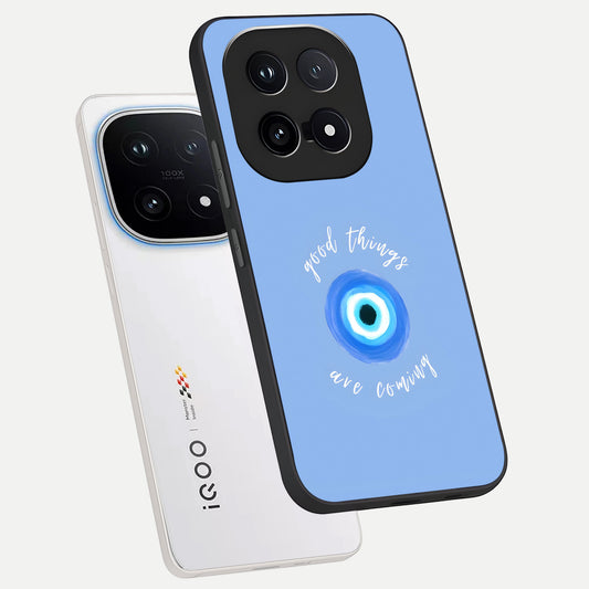  Bright Future Ahead phone case for iQOO 15 showing premium glass back cover with detailed artwork