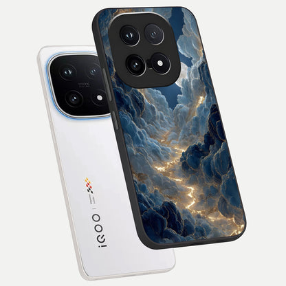  Celestial Cloud Road phone case for iQOO 15 showing premium glass back cover with detailed artwork