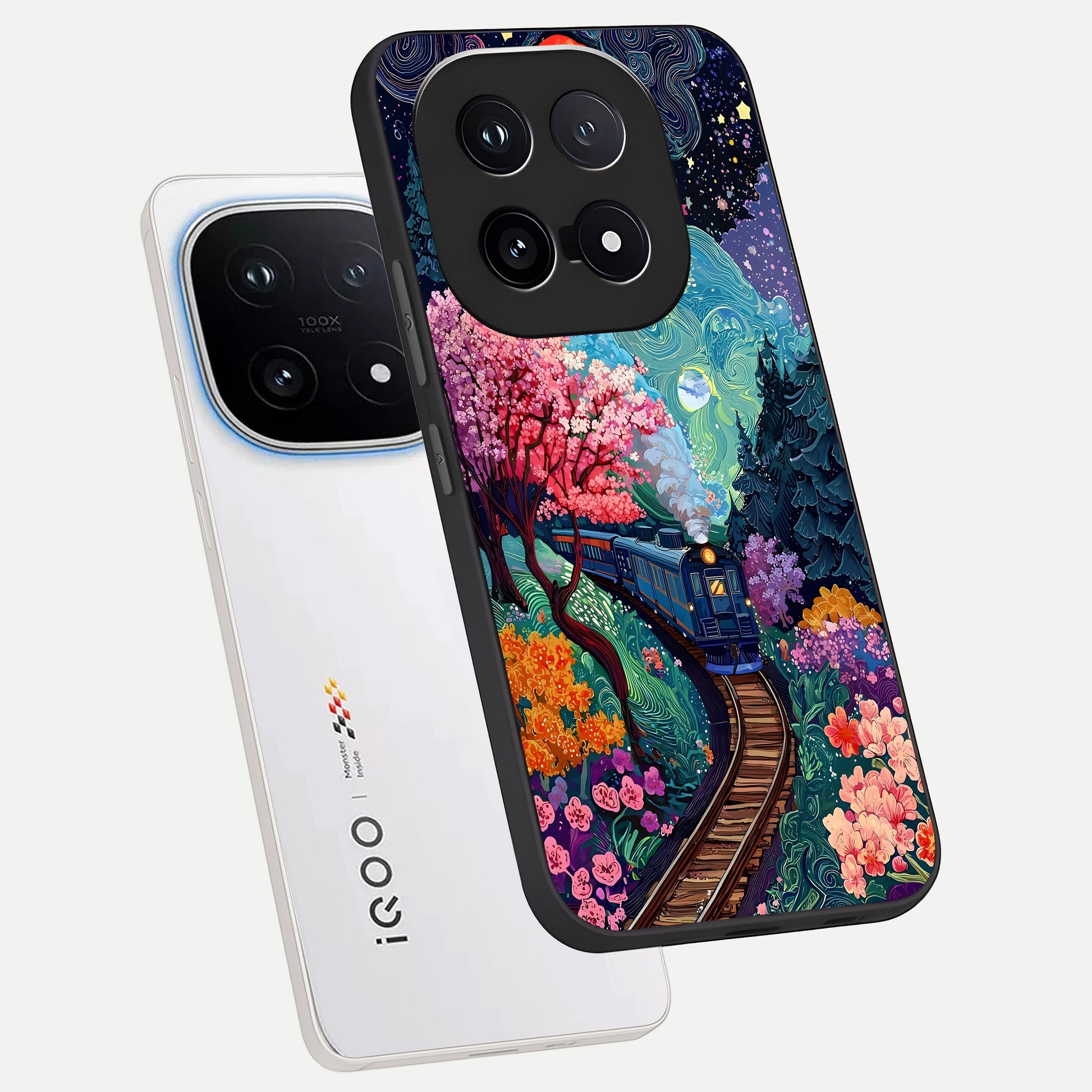  Digital Art phone case for iQOO 15 showing premium glass back cover with detailed artwork