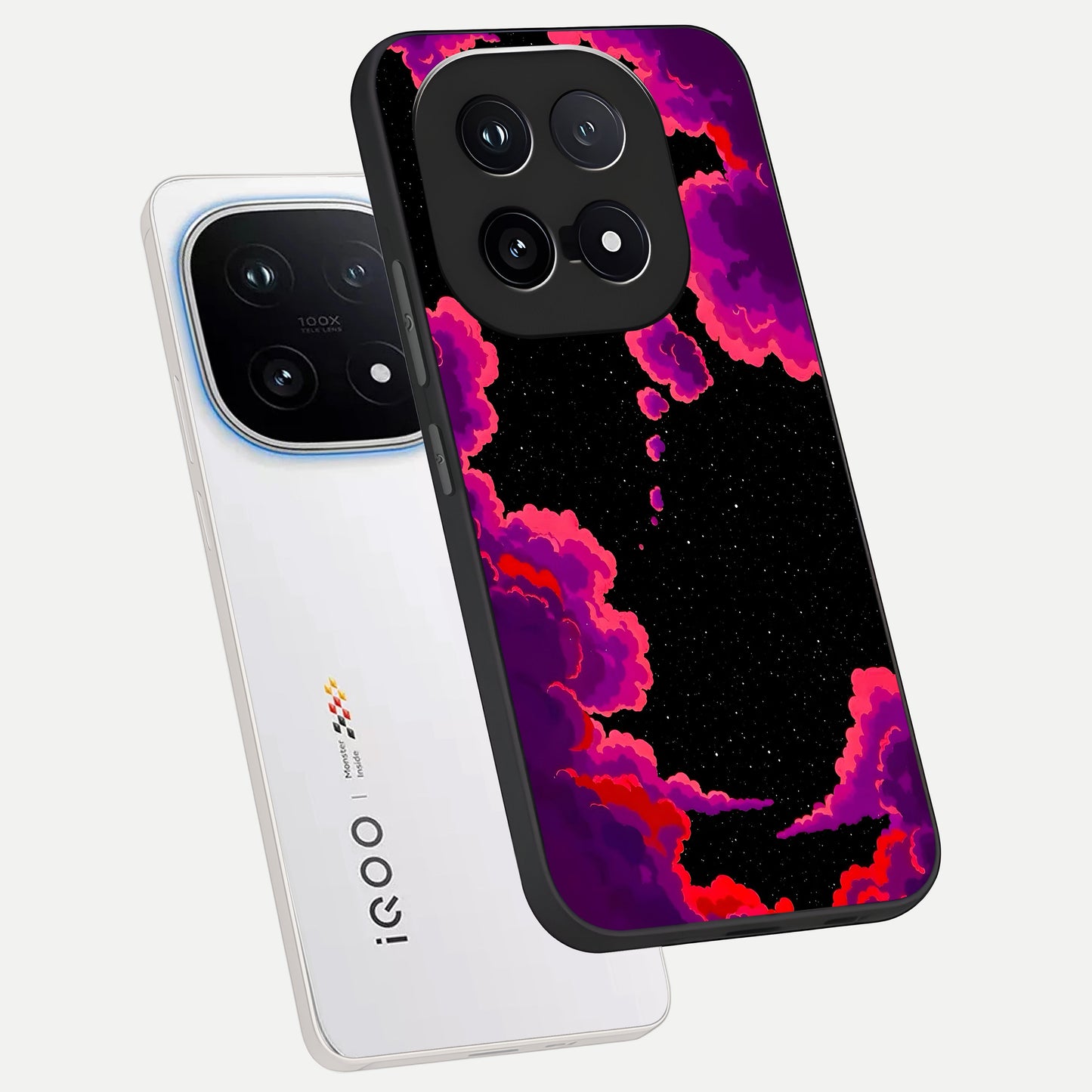  Galaxy Dream Frame phone case for iQOO 15 showing premium glass back cover with detailed artwork