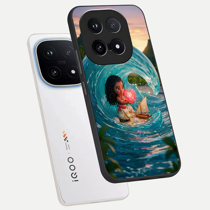  Heart of Ocean phone case for iQOO 15 showing premium glass back cover with detailed artwork