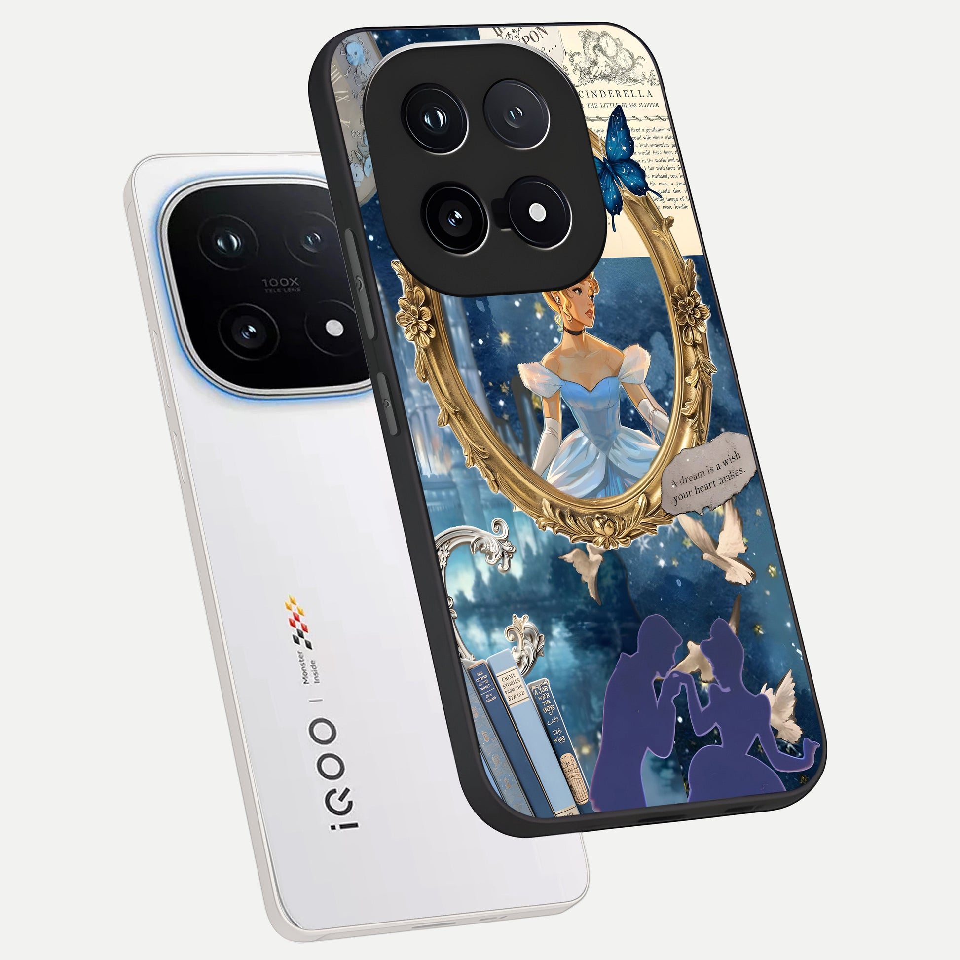  Midnight Queen phone case for iQOO 15 showing premium glass back cover with detailed artwork