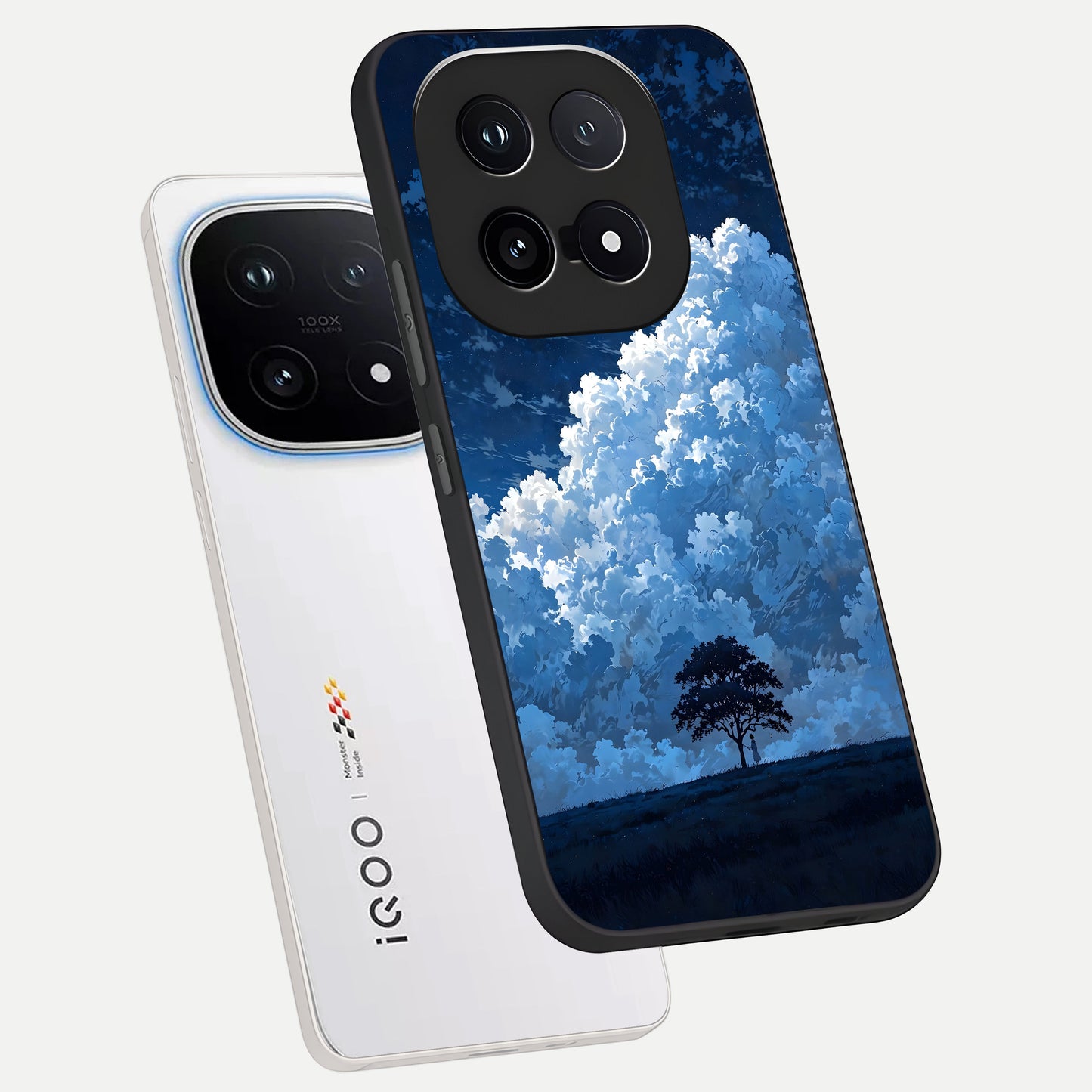  Midnight Sky Serenity phone case for iQOO 15 showing premium glass back cover with detailed artwork