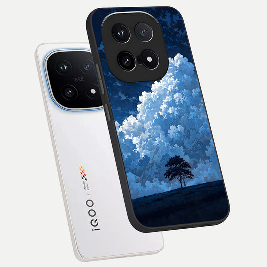  Midnight Sky Serenity phone case for iQOO 15 showing premium glass back cover with detailed artwork