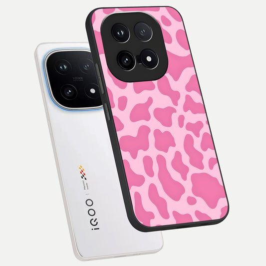  Pinkish Scenery phone case for iQOO 15 showing premium glass back cover with detailed artwork