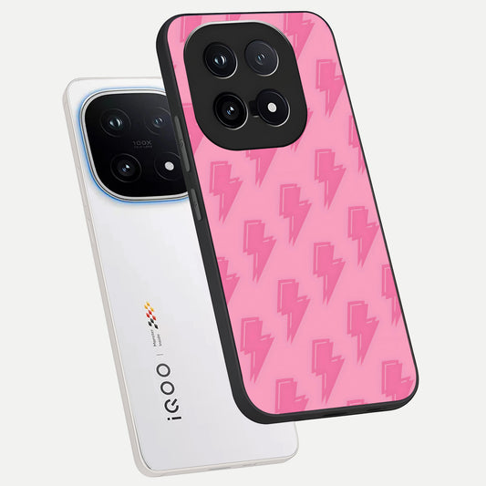  Pink Moo Magic phone case for iQOO 15 showing premium glass back cover with detailed artwork