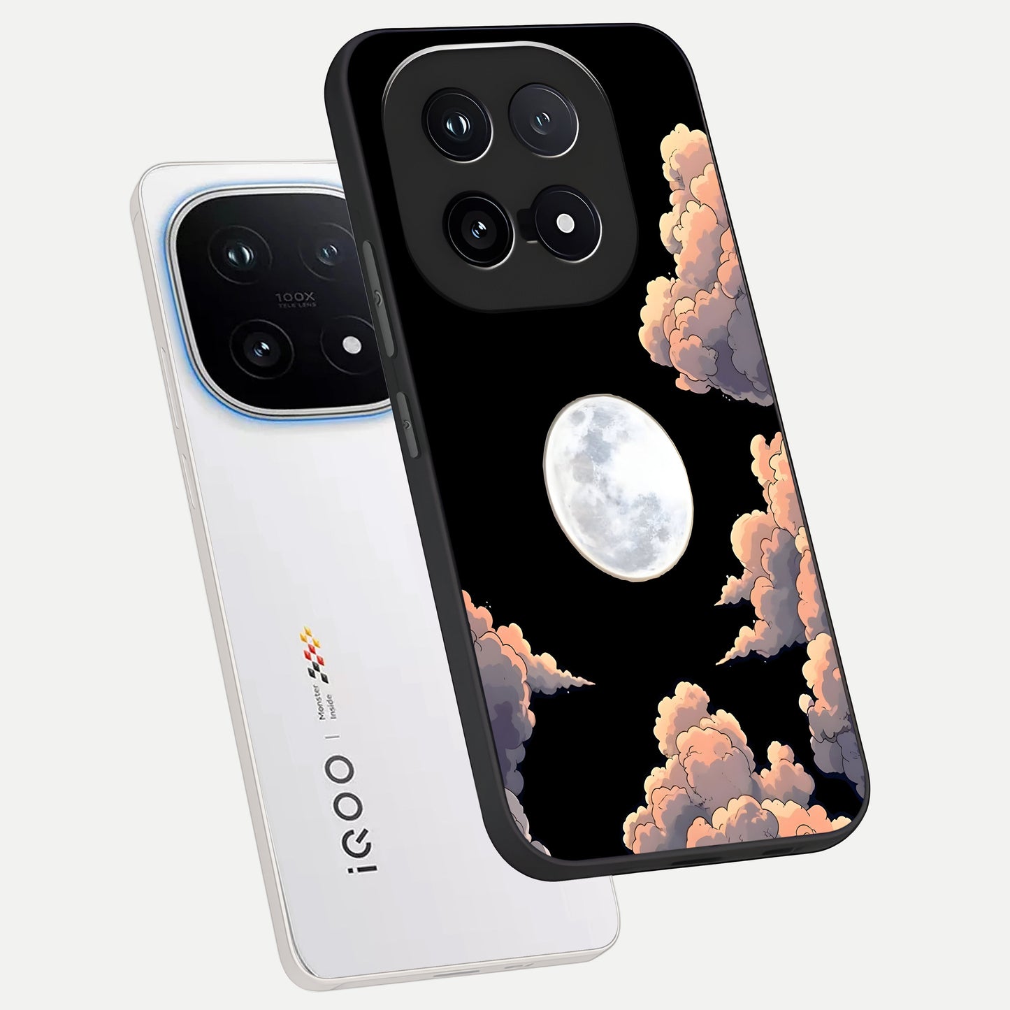  Shade Cloud Moon phone case for iQOO 15 showing premium glass back cover with detailed artwork