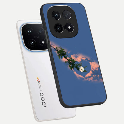  Sky Under Tree phone case for iQOO 15 showing premium glass back cover with detailed artwork