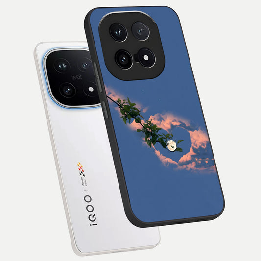  Sky Under Tree phone case for iQOO 15 showing premium glass back cover with detailed artwork