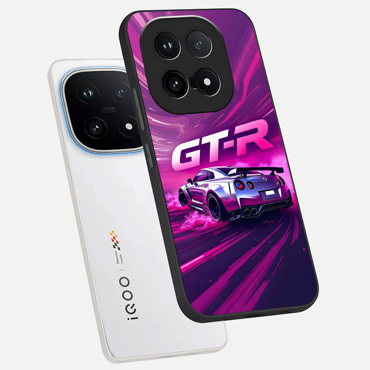  Speed Drift Legend phone case for iQOO 15 showing premium glass back cover with detailed artwork