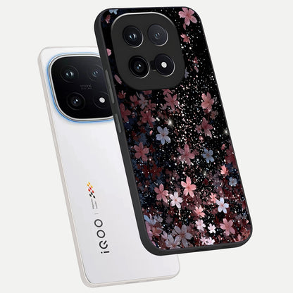  Starlit Flower Dreams phone case for iQOO 15 showing premium glass back cover with detailed artwork