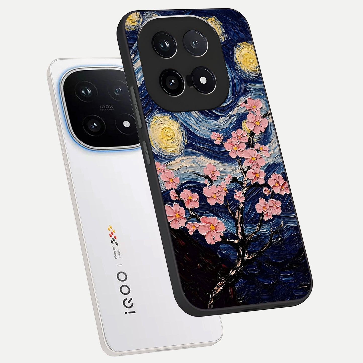  Van Gogh Scenery phone case for iQOO 15 showing premium glass back cover with detailed artwork