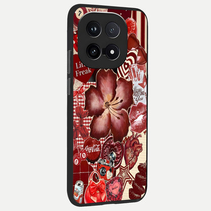  Aesthetic Little Freak back cover for iQOO 15 slim fit glass case with vibrant aesthetic design