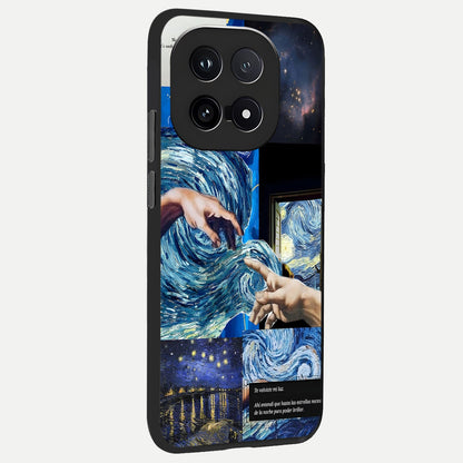  Aesthetic Vando Hands back cover for iQOO 15 slim fit glass case with vibrant aesthetic design
