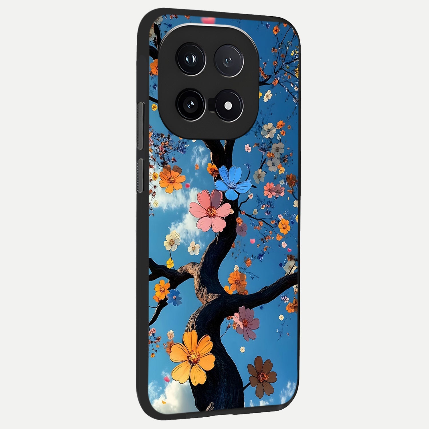  Blossom Dream Sky back cover for iQOO 15 slim fit glass case with vibrant aesthetic design