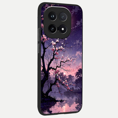  Blossom Pink Moon back cover for iQOO 15 slim fit glass case with vibrant aesthetic design