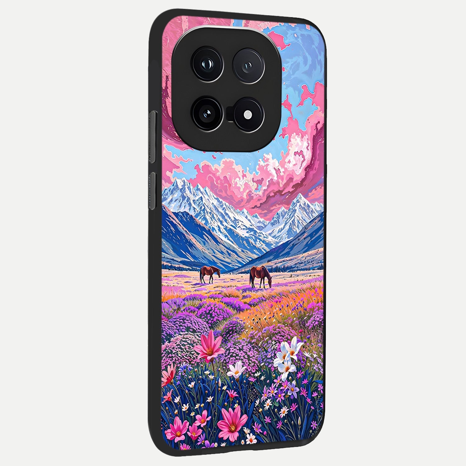  Blossom Valley Dream back cover for iQOO 15 slim fit glass case with vibrant aesthetic design