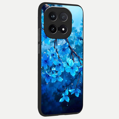 Blue Blossoms Branch back cover for iQOO 15 slim fit glass case with vibrant aesthetic design
