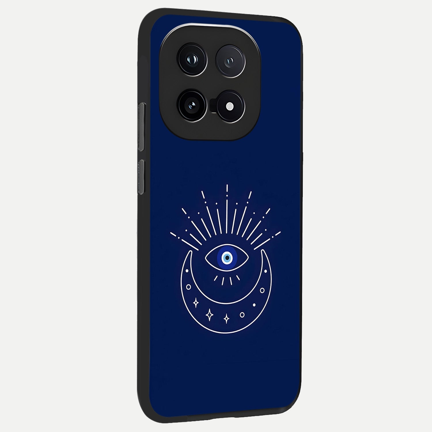  Blue Evil Eye back cover for iQOO 15 slim fit glass case with vibrant aesthetic design
