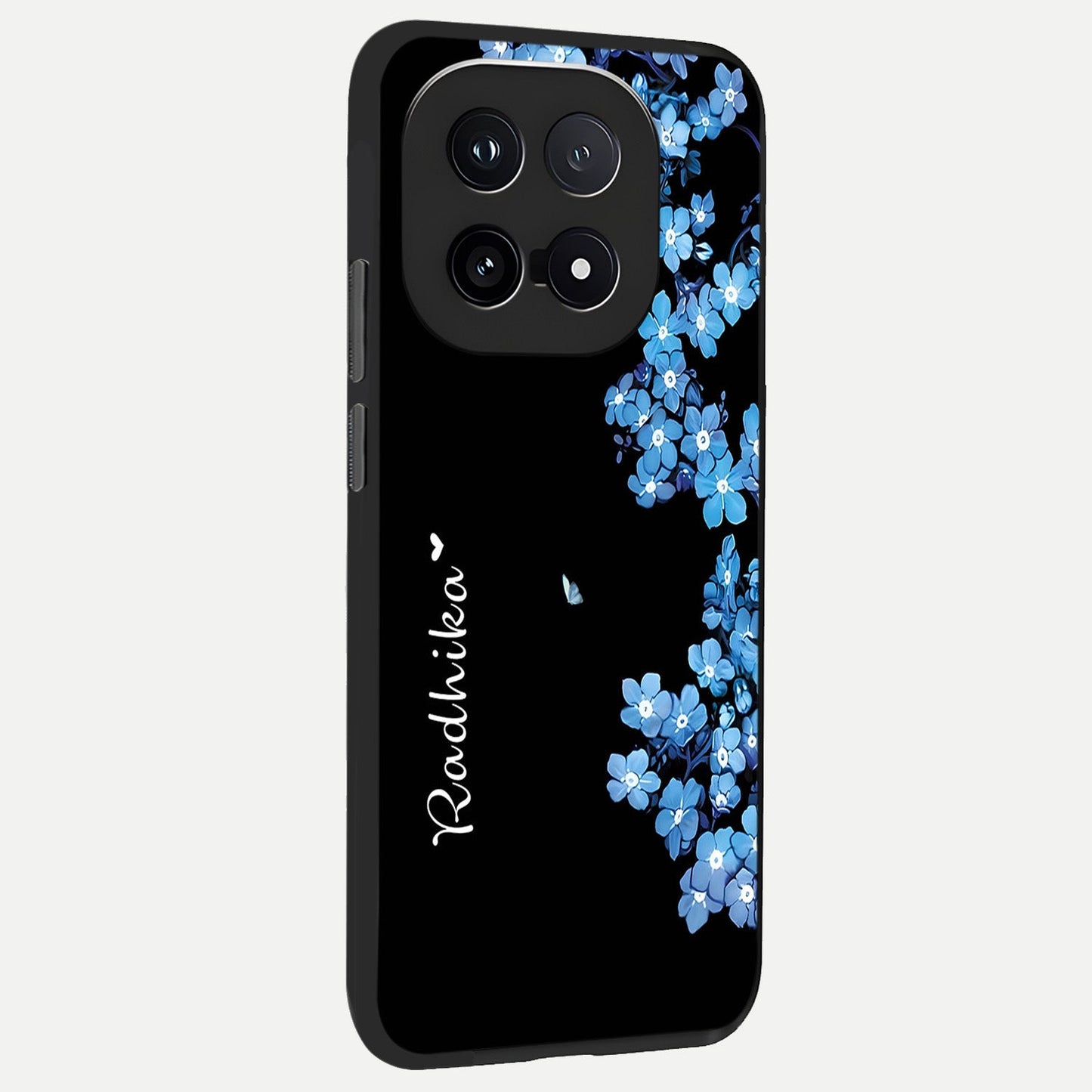  Blue Petal Dream Custom Name back cover for iQOO 15 slim fit glass case with vibrant aesthetic design