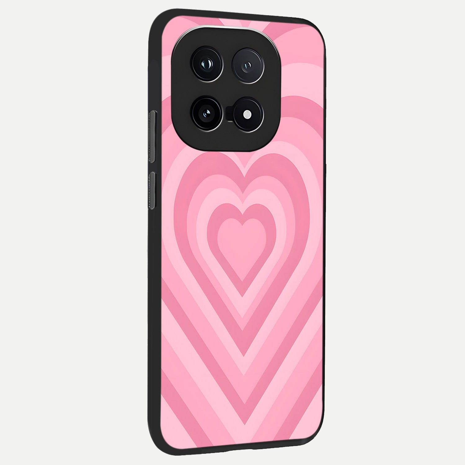  Blush Heart Waves back cover for iQOO 15 slim fit glass case with vibrant aesthetic design