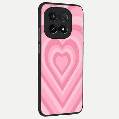  Blush Heart Waves back cover for iQOO 15 slim fit glass case with vibrant aesthetic design