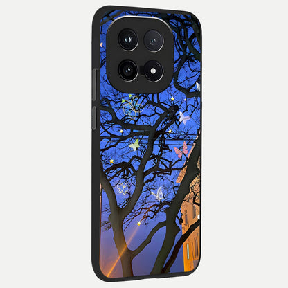  Butterfly Night Magic back cover for iQOO 15 slim fit glass case with vibrant aesthetic design