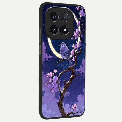  Celestial Bird Blossom back cover for iQOO 15 slim fit glass case with vibrant aesthetic design