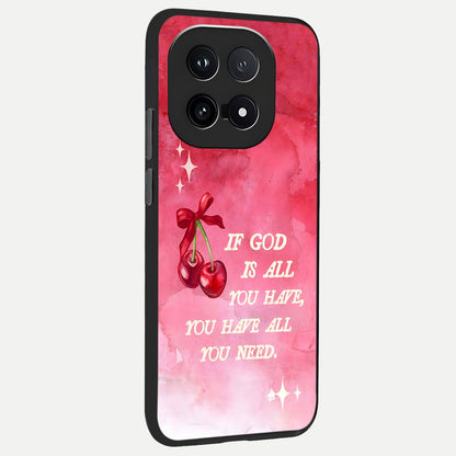  Cherry Quote back cover for iQOO 15 slim fit glass case with vibrant aesthetic design