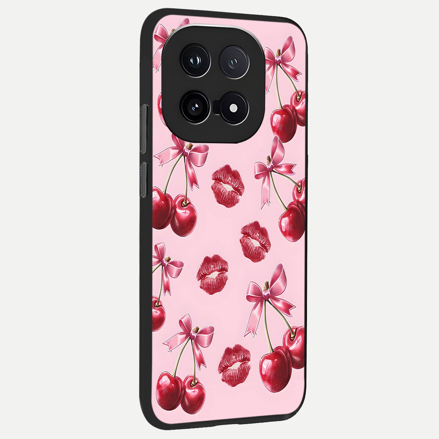  Cherry With Lips back cover for iQOO 15 slim fit glass case with vibrant aesthetic design
