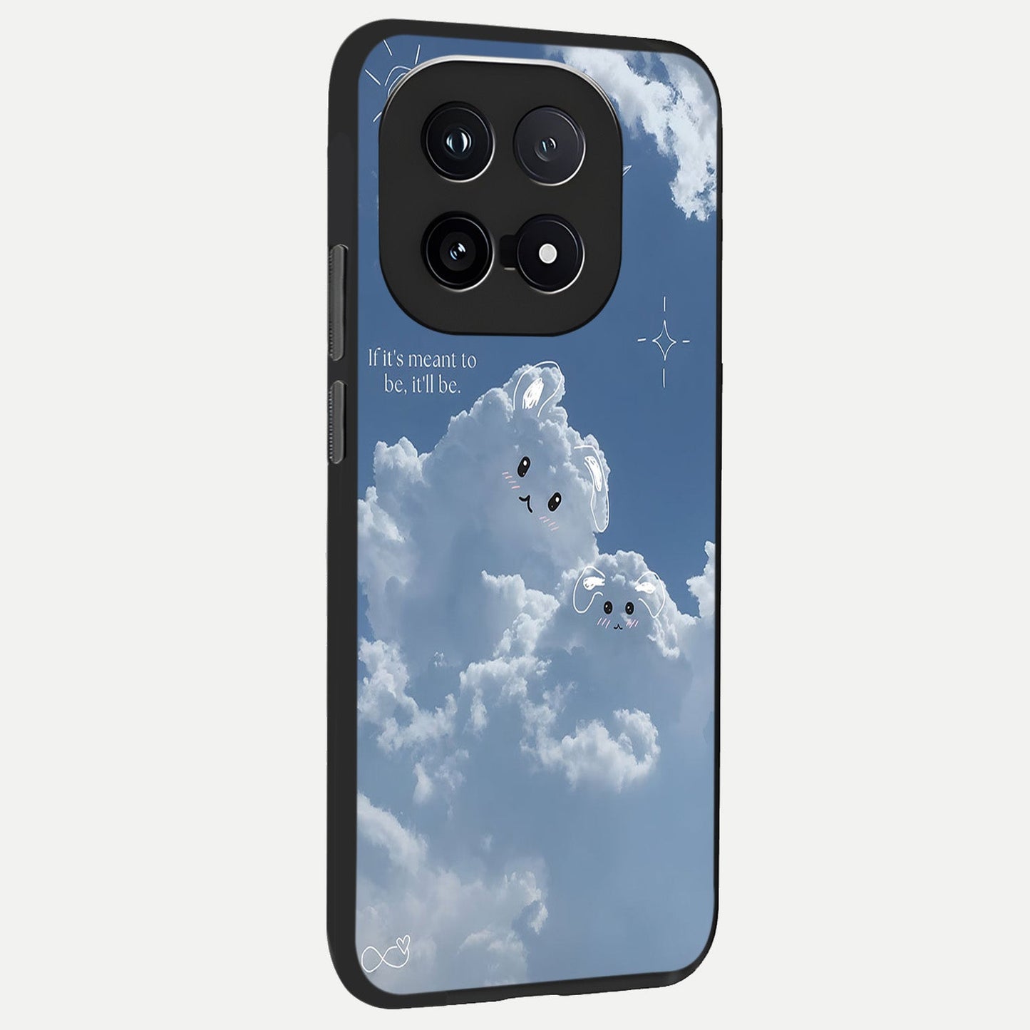  Cloud Bunny Dreams back cover for iQOO 15 slim fit glass case with vibrant aesthetic design