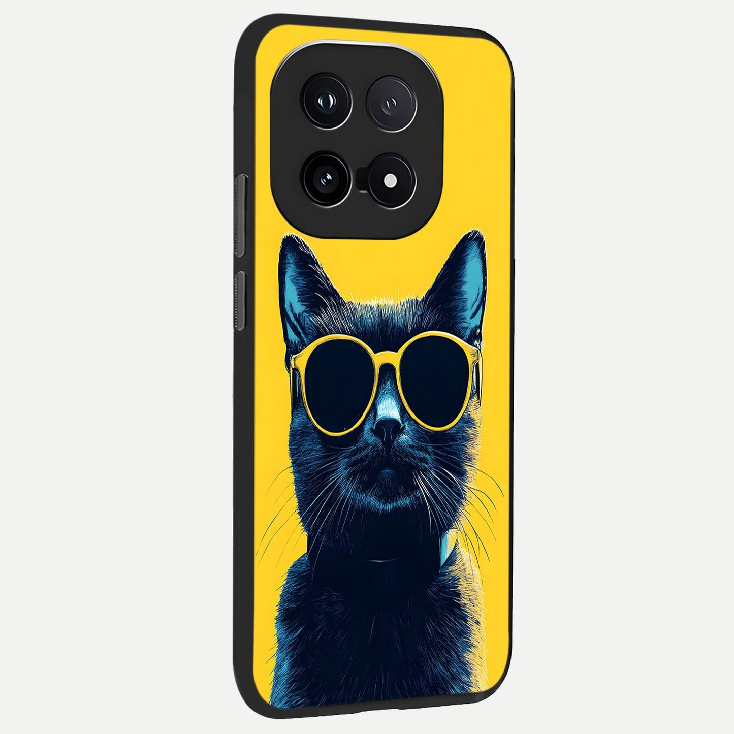  Cool Cat Vibes back cover for iQOO 15 slim fit glass case with vibrant aesthetic design
