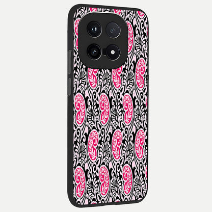  Crimson Paisley Charm back cover for iQOO 15 slim fit glass case with vibrant aesthetic design
